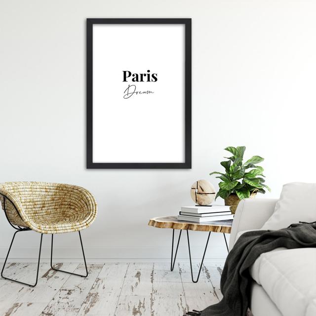 Gerahmtes Poster A Parisian Dream Happy Larry Größe: 60 cm H x 40 cm B x 2 cm T on Productcaster.