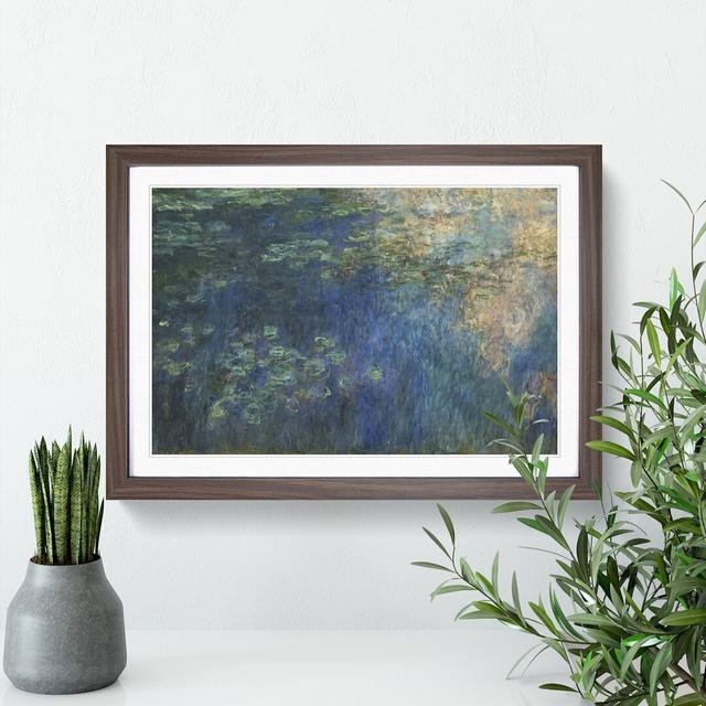 Water Lilies Lily Pond Vol.21 by Claude Monet - Picture Frame Painting East Urban Home Size: 36cm H x 48cm W x 2cm D, Frame Option: Walnut on Productcaster.