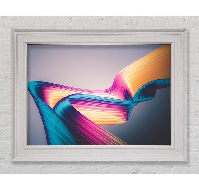 Coloured Ribbon Flow Framed Print Ivy Bronx Size: 29.7cm H x 42cm W x 8cm D on Productcaster.