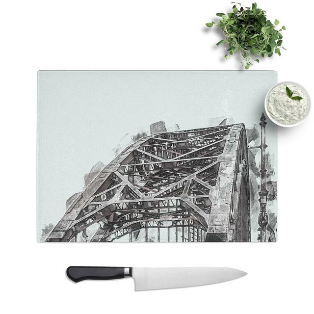 Tempered Glass Tyne Bridge in Gateshead Newcastle in Abstract Chopping Board East Urban Home Size: 39 cm W x 28.5 cm L on Productcaster.