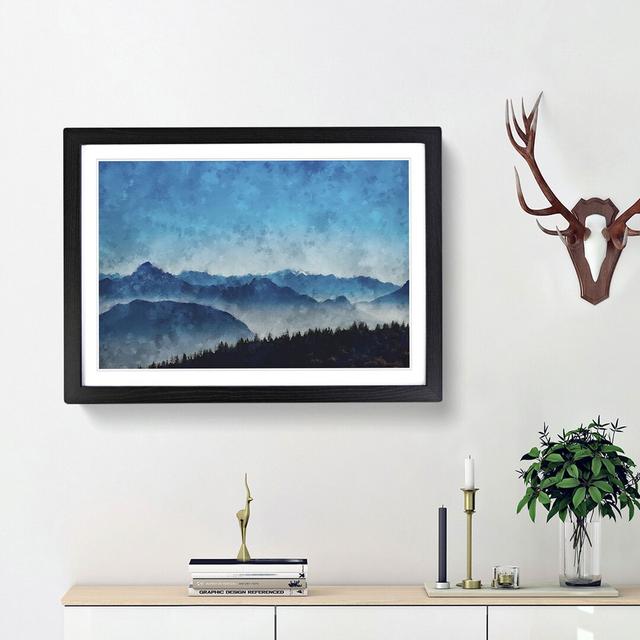 Fog Between the Mountains - Picture Frame Graphic Art Print East Urban Home Frame Option: Black Framed, Size: 62cm H x 87cm W x 2cm D on Productcaster.