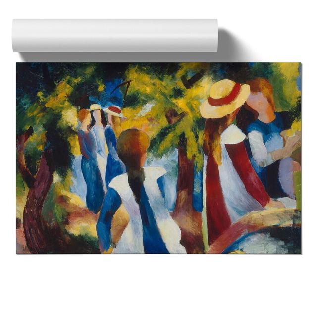 Girls in the Forest by August Macke - Unframed Painting East Urban Home Size: 21cm H x 30cm W x 0.1cm D on Productcaster.