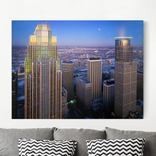 Minneapolis - Wrapped Canvas Photograph Ebern Designs Size: 120cm H x 160cm W on Productcaster.