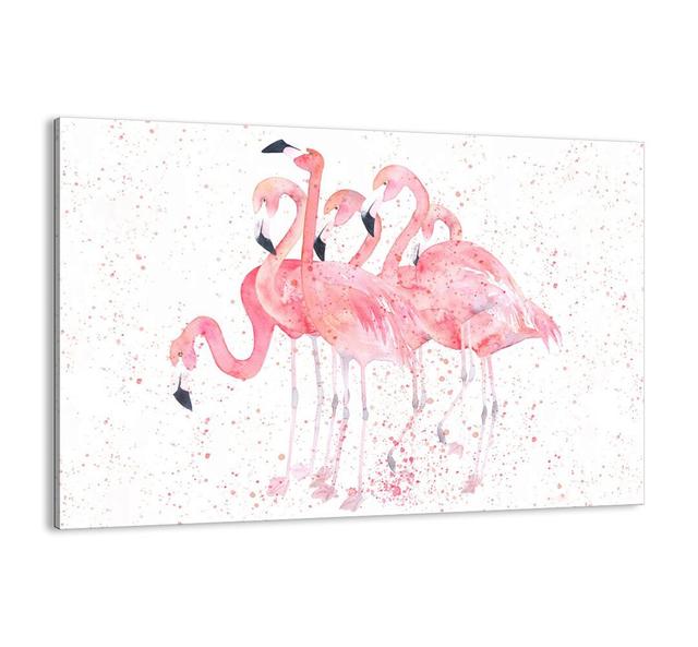 Leinwandbild Pink Troupe Sansibar Home Größe: 70 cm H x 100 cm B x 1,8 cm T on Productcaster.