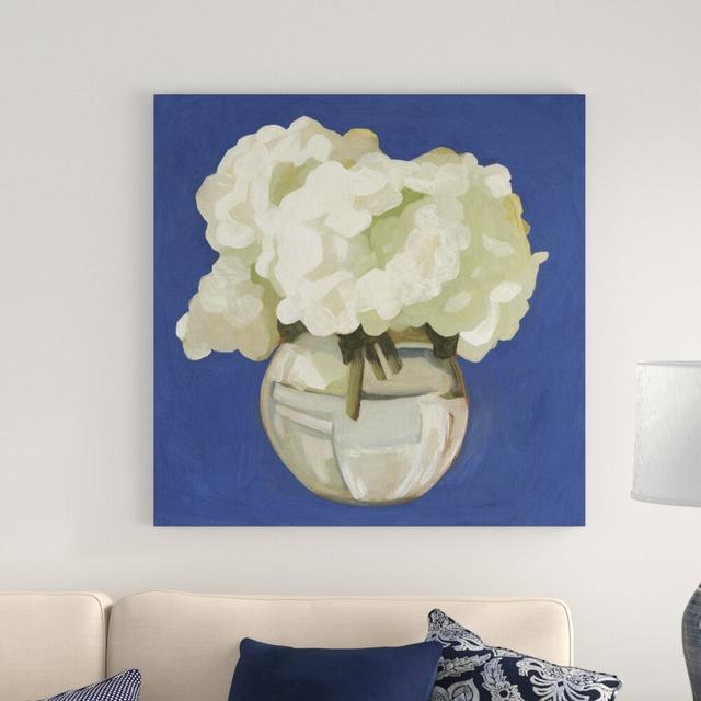 White Hydrangeas I by Emma Scarvey - Wrapped Canvas Painting Magnolia Box Size: 91cm H x 91cm W on Productcaster.