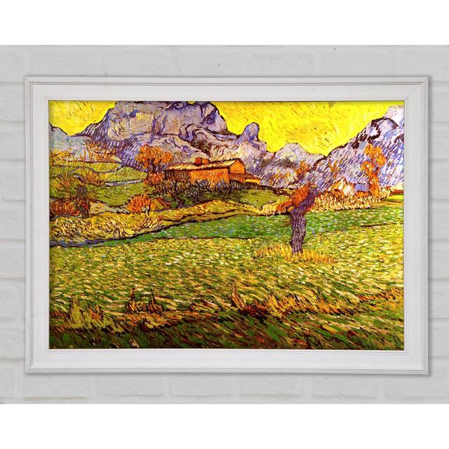 Van Gogh A Meadow In The Mountains Le Mas De Saint-Paul Framed Print Bright Star Size: 42cm H x 59.7cm W x 1.5cm D on Productcaster.