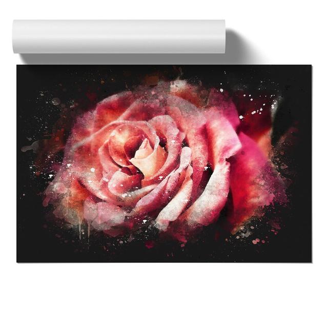 Pink Rose Flower Vol.4 - Unframed Graphic Art East Urban Home Size: 42cm H x 59cm W x 0.1cm D on Productcaster.