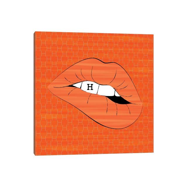 Hermes Lips by Martina Pavlova - Print on Canvas Canora Grey Format: Wrapped Canvas, Size: 93.98cm H x 93.98cm W x 1.91cm D on Productcaster.