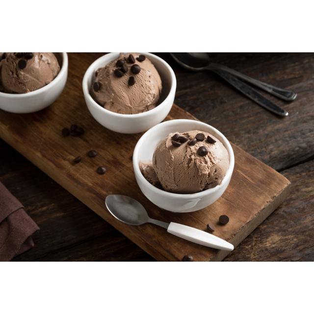 Chocolate Ice Cream - Wrapped Canvas Print 17 Stories Size: 30cm H x 46cm W x 3.8cm D on Productcaster.