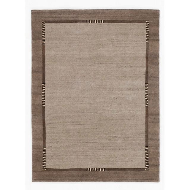 Hand Knotted Taupe Rug Ebern Designs Rug Size: Rectangular 170 x 240 cm on Productcaster.