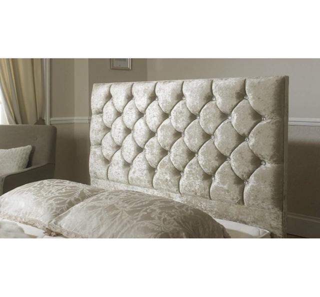 Crewellwalk Upholstered Headboard Fairmont Park Colour: Grey, Size: Single (3') on Productcaster.