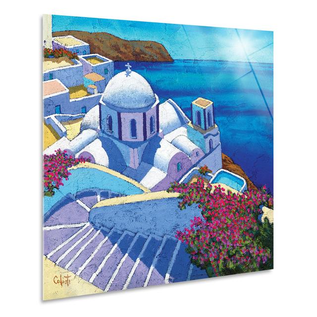 Stefano Calisti-Santorini staircase-Horizontal Highland Dunes Size: 70cm H x 70cm W, Format: Plastic/Acrylic on Productcaster.