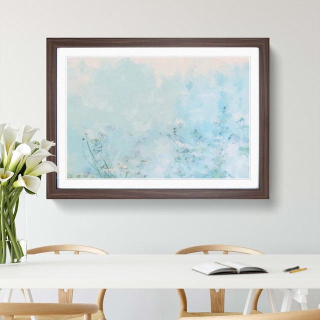 Pretty Flowers in Abstract - Picture Frame Graphic Art Print East Urban Home Size: 35cm H x 50cm W x 2cm D, Frame Option: Walnut on Productcaster.