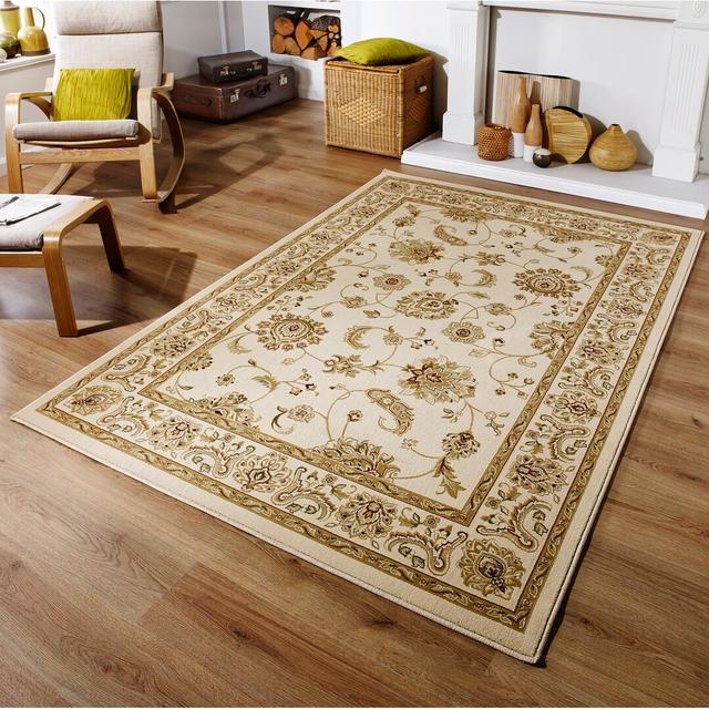 Vannes Oriental Machine Woven Cream Area Rug Lark Manor Rug Size: Rectangle 120 x 170cm on Productcaster.