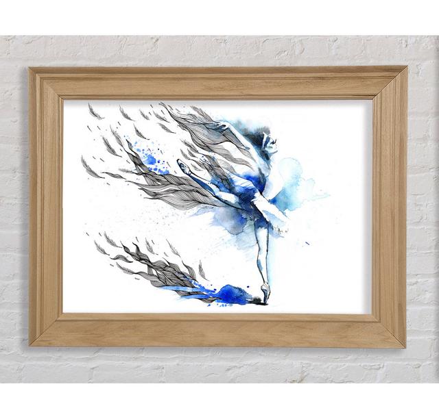 Blue Ballerina 12 Mercer41 Size: 84.1cm H x 118.9cm W x 8cm D, Format: Natural Framed Paper on Productcaster.