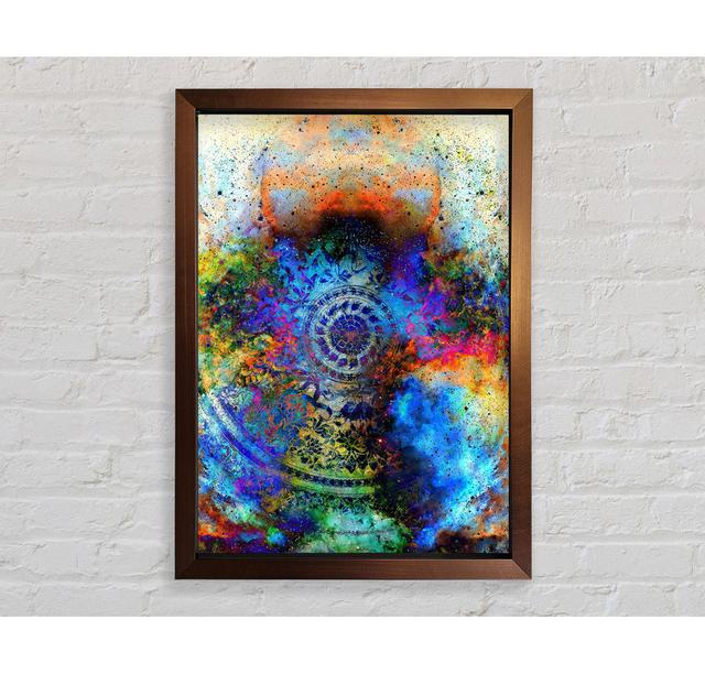 Mandala 4 Framed Print Ivy Bronx Size: 59.1cm H x 84.1cm W x 3.4cm D, Format: Ventura Bronze Framed Paper on Productcaster.