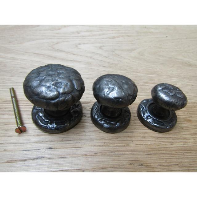 Culbertson 3 Piece Round Knob Set Marlow Home Co. Finish: Antique Iron on Productcaster.