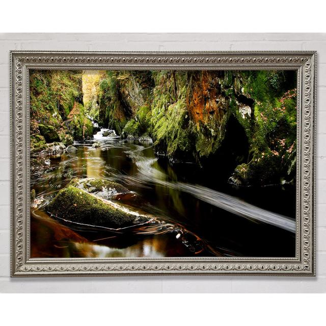 Woodland Stream Flows - Single Picture Frame Art Prints Bright Star Size: 21cm H x 29.7cm W on Productcaster.