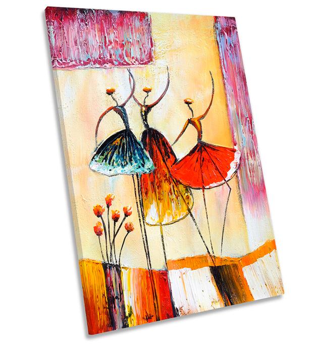 X8333 Dancers Fashion Modern - Painting on Marlow Home Co. Size: 137.2cm H x 91.4cm W x 4cm D on Productcaster.