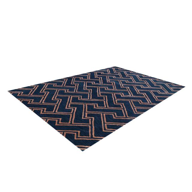 Stapple Handmade Tufted Dark Blue Rug Bakero Rug Size: Rectangle 122 x 183cm on Productcaster.