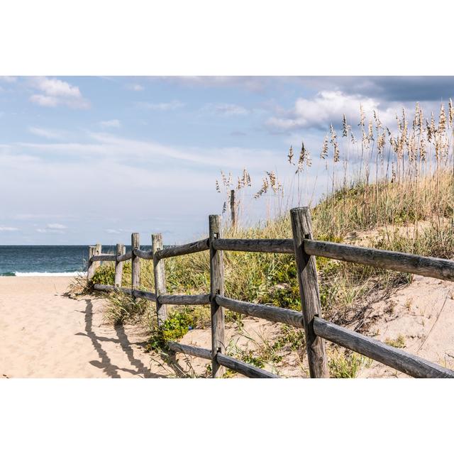 Wooden Fence At Sandbridge SherryVSmith_ImagesPeriwinkle; Green; Navy Blue; White; Beige492308472 House of Hampton Size: 20cm H x 30cm W on Productcaster.