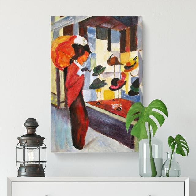 Woman by August Macke - Wrapped Canvas Painting East Urban Home Size: 60cm H x 40cm W x 3cm D on Productcaster.