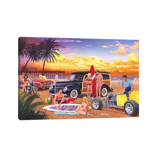 Woody Beach by Bruce Kaiser - Wrapped Canvas Graphic Art House of Hampton Size: 30.48cm H x 45.72cm W x 1.905cm D on Productcaster.