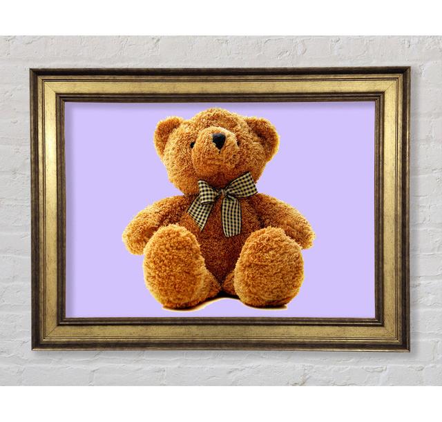 Teddy Bear Bow - Print Bright Star Size: 59.7cm H x 84.1cm W x 8cm D, Colour: Lilac on Productcaster.