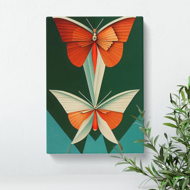 Butterflies in Abstract No.2 - Wrapped Canvas Graphic Art Brambly Cottage Size: 76cm H x 50cm W x 3cm D on Productcaster.