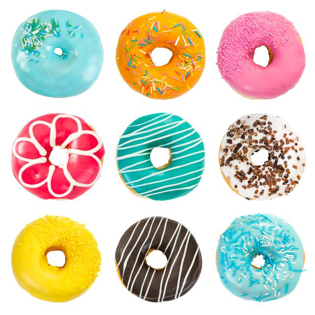 Colourful Donuts - Wrapped Canvas Photograph Latitude Run Size: 51cm H x 51cm W on Productcaster.