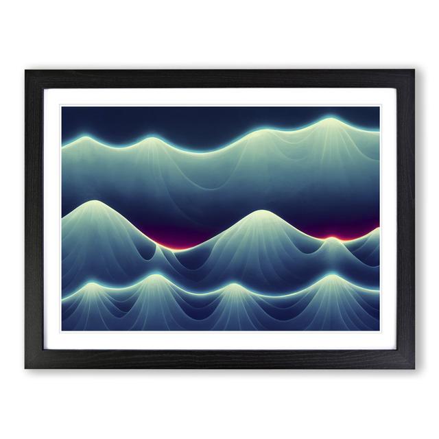 Glowing Mountain Abstract - Single Picture Frame Print Metro Lane on Productcaster.