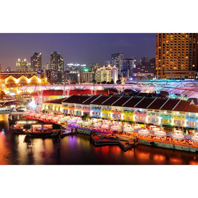 Singapore City Skyline by Leungchopan - Wrapped Canvas Photograph 17 Stories Size: 20cm H x 30cm W on Productcaster.