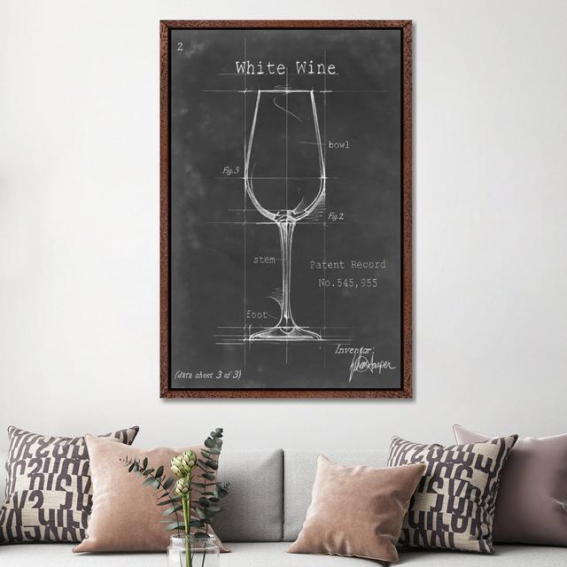 'Barware Blue Print IV' by Ethan Harper Drawing Print on Wrapped Canvas Happy Larry Size: 152.4cm H x 101.6cm W x 3.8cm D, Format: Classic Wood Framed on Productcaster.