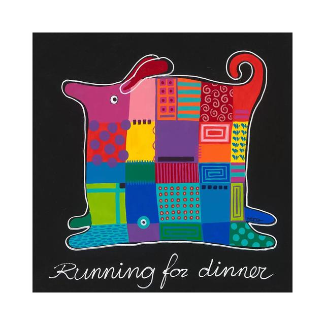 Running for Dinner by Yvonne Hope - Wrapped Canvas Graphic Art Maturi Size: 66.04cm H x 66.04cm W x 1.91cm D on Productcaster.