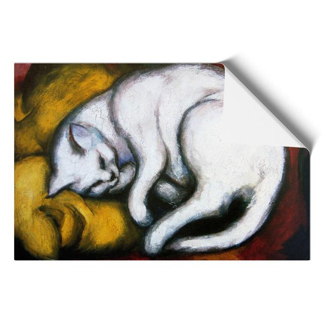 Sleeping Cat by Franz Marc - No Frame Painting East Urban Home Size: 30cm H x 42cm W x 0.1cm D on Productcaster.