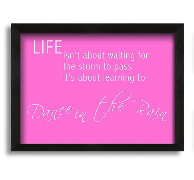 Life Isnt about Waiting 2 - Picture Frame Typography on Canvas August Grove Colour: Fuchsia Pink, Size: 42cm H x 60cm W x 10cm D on Productcaster.