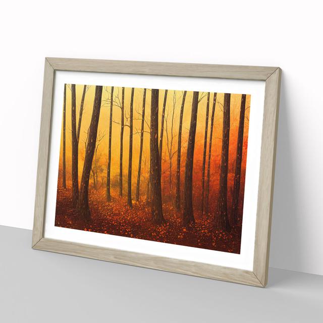 Superb Autumn Forest - Picture Frame Graphic Art Alpen Home Frame Colour: Grey, Size: 46cm H x 64cm W on Productcaster.