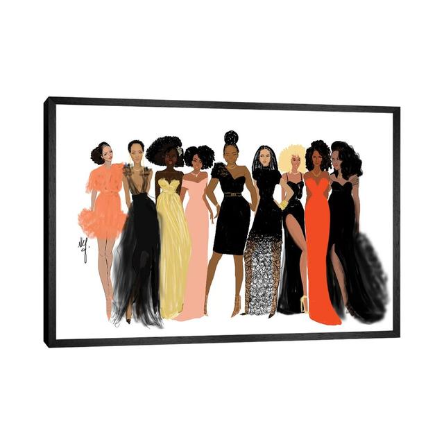 Band by Nicholle Kobi - Print on Canvas 17 Stories Size: 45.72cm H x 66.04cm W x 3.81cm D, Format: Black Framed Canvas on Productcaster.