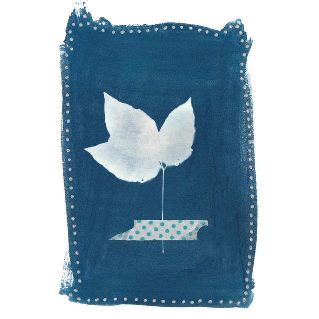 Cyanotype Pressed Leaves II by Regina Moore - Wrapped Canvas Art Prints Rosalind Wheeler Size: 91cm H x 61cm W x 3.8cm D on Productcaster.