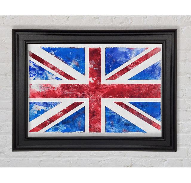 Union Jack Washed Out - Einzelner Bilderrahmen Kunstdrucke Williston Forge Größe: 59,7 cm H x 84,1 cm B x 8 cm T on Productcaster.