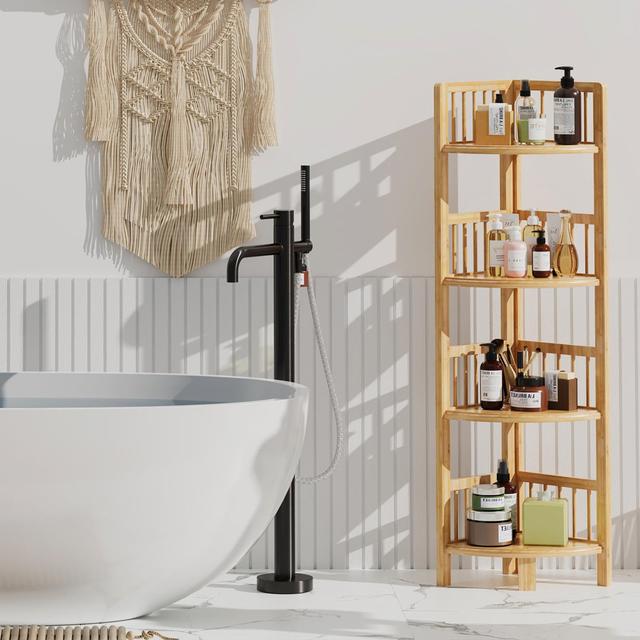 Freestanding Bathroom Shelves Latitude Run on Productcaster.