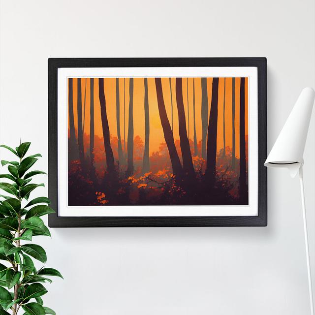 Summer Forest Sunset Vol.2 - Picture Frame Painting Alpen Home Frame Colour: Black Framed, Size: 46cm H x 64cm W x 2cm D on Productcaster.