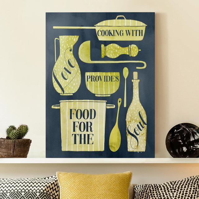 Leinwandbild Food For the Soul - with Love Bloomsbury Market Größe: 100 cm H x 75 cm B, Format: 260 g/m² Canvas on Productcaster.