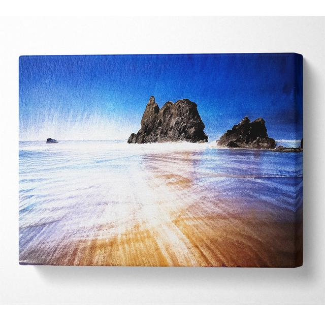 Low Tide - Wrapped Canvas Art Prints House of Hampton Size: 81cm H x 121.9cm W x 10cm D on Productcaster.