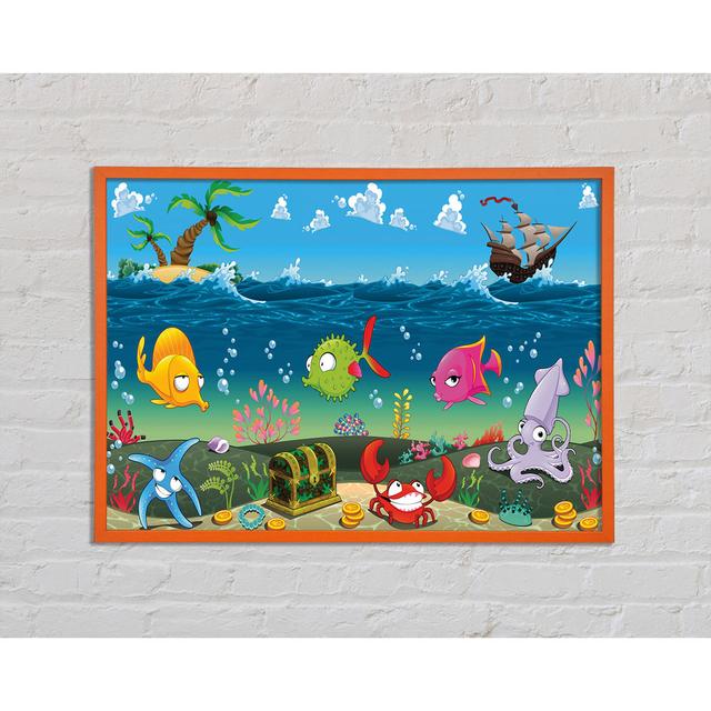 Gulley Under the Sea 1 - Single Picture Frame Art Prints Happy Larry Size: 42cm H x 59.7cm W x 2cm D on Productcaster.