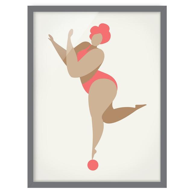 Miss Dance Pink - Picture Frame Graphic Art George Oliver Frame Option: Grey Framed, Size: 100cm H x 70cm W x 2cm D on Productcaster.