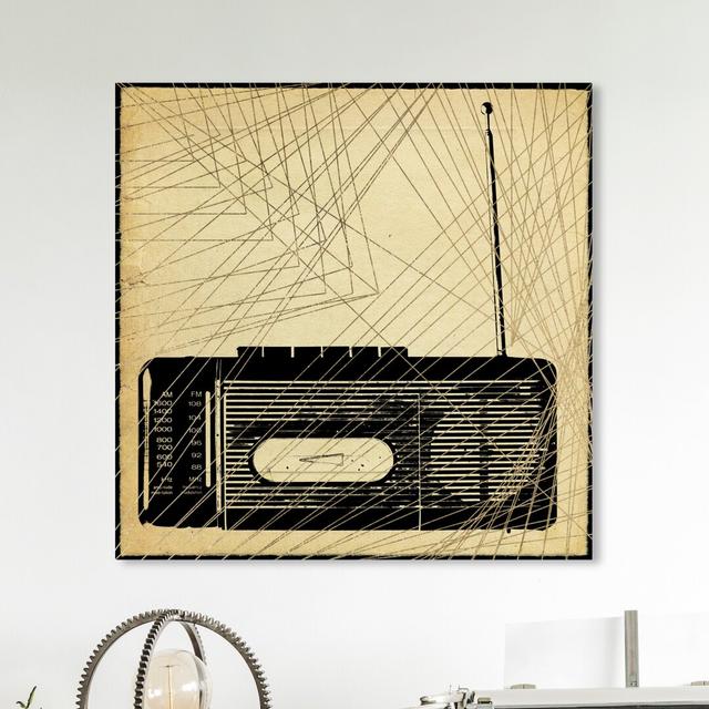 Radio - Wrapped Canvas Print East Urban Home Size: 76.2 cm H x 76.2 cm W x 3.8 cm D on Productcaster.