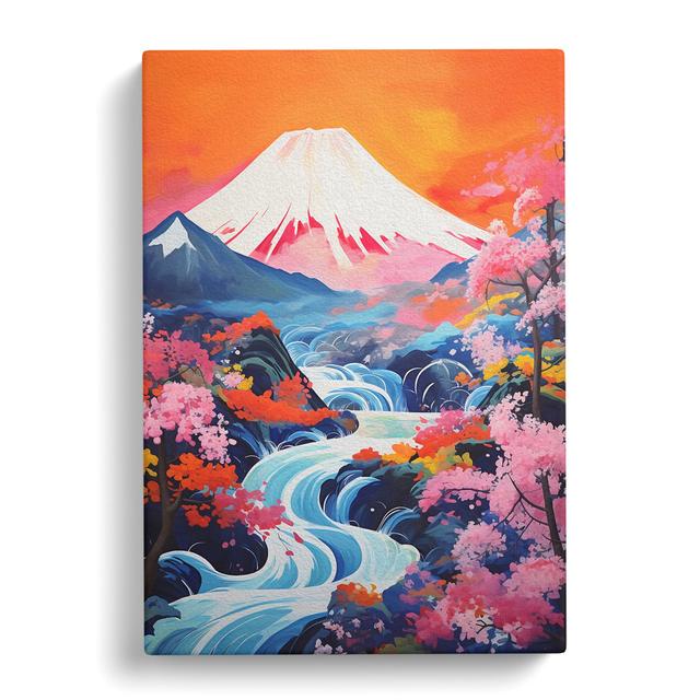 Japanese Mountains Expressionism No.2 - No Frame Art Prints Alpen Home Size: 76cm H x 50cm W x 3cm D on Productcaster.