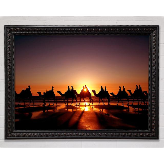 Camel Caravan - Single Picture Frame Art Prints Gracie Oaks Size: 21cm H x 29.7cm W on Productcaster.