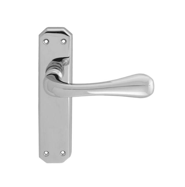 Eden Latch Door Handle Carlisle Brass Finish: Polished Chrome on Productcaster.